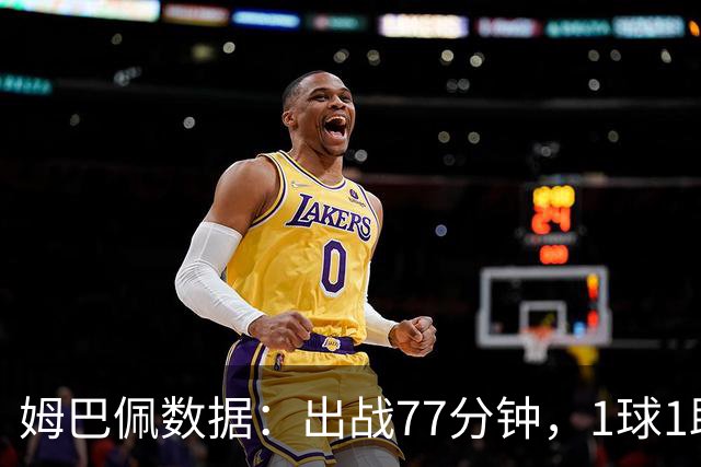 姆巴佩数据：出战77分钟，1球1助1失点，4射2正；媒体评分7.8